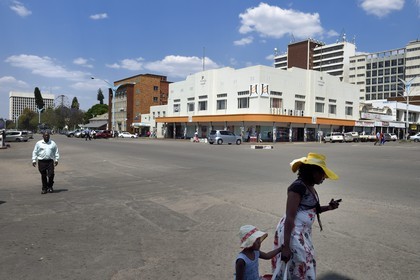 Zimbabwe, Bulawayo, Leopold Takawira Avenue in downtown, Michael House
