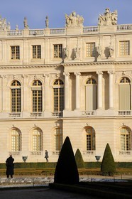 France, Yvelines, Chateau de Versailles, listed as World Heritage by UNESCO, facade of the Queen's apartments