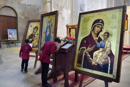 Georgia, Imereti, Kutaisi, Bagrati Cathedral, listed as World heritage by UNESCO