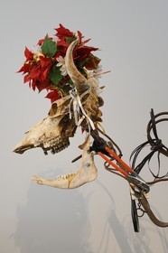 Switzerland, Basel, Tinguely Museum, detail of a work of art