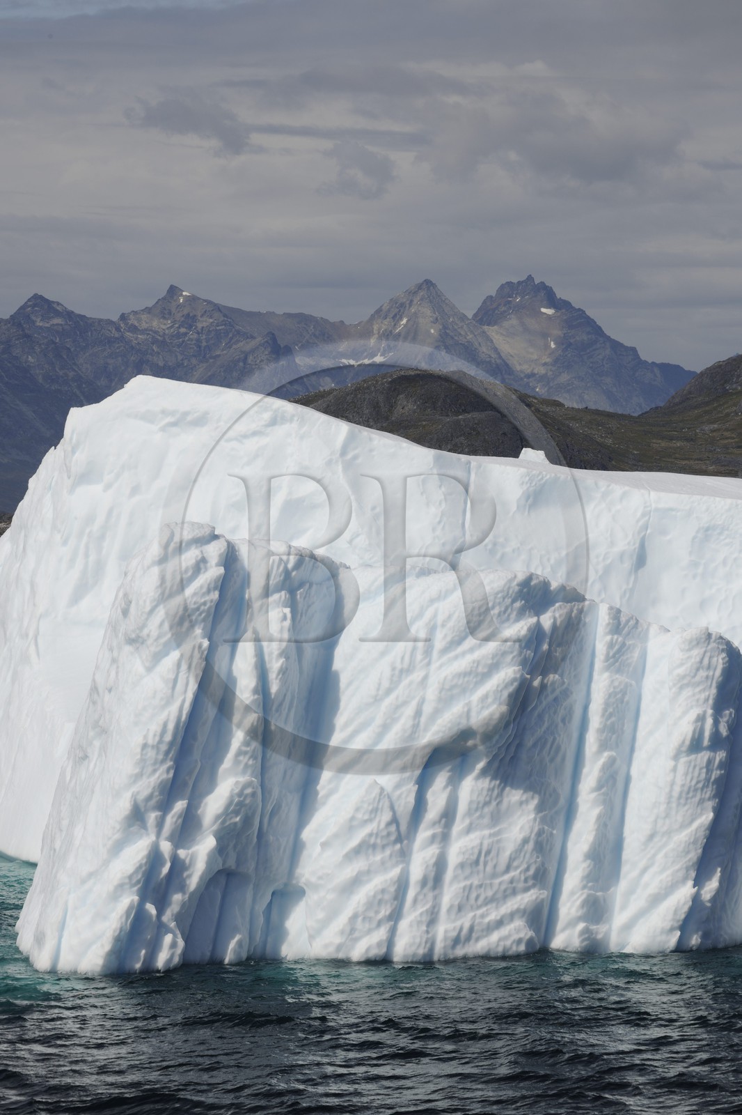 Groenland, fjord de Nanortalik au sud du pays, icebergs