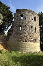 France, Var, Frejus, Forum Julii, Roman tower in the northern ramparts of the Roman city in the Clos de la Tour garden