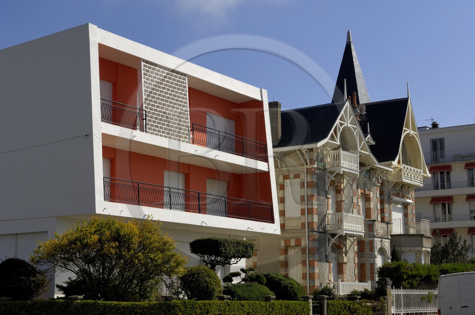 France, Charente-Maritime (17), Royan, sur le boulevard Frédéric Garnier qui longe la Grande Conche