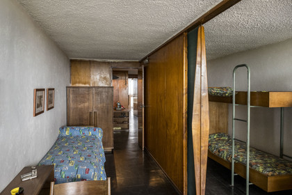 France, Loire-Atlantique (44), banlieue de Nantes, Rezé, la Maison Radieuse par l'architecte Le Corbusier, le logement témoin resté dans son état d'origine