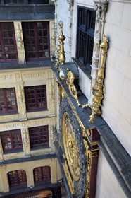 France, Seine-Maritime (76), Rouen, le Gros-Horloge, horloge astronomique avec un mécanisme du XIVe siècle et un cadran du XVIe siècle