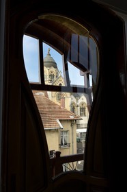 France, Meurthe-et-Moselle, Nancy, the Villa Majorelle of Art Nouveau style, door