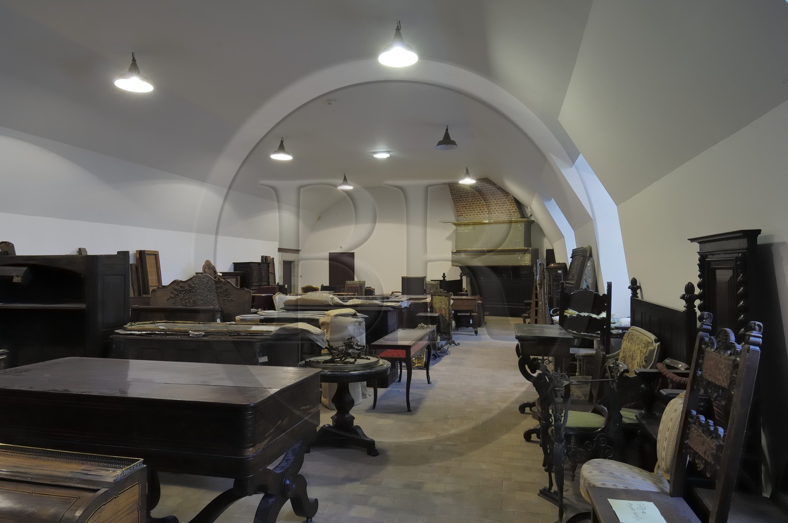 France, Loir et Cher, Loire Valley listed as World Heritage by UNESCO, Chateau de Blois, Reserve furniture in the attic wing François 1er