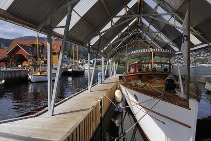 Norvège, Hordaland, Norheimsund, centre de préservation des bateaux Fartoyvernsenter, le M Y Faun