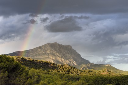 France, Bouches-du-Rhône (13), Pays d'Aix en Provence, vers le Tholonet, la Montagne Sainte Victoire, route Cézanne