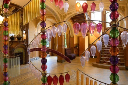 France, Marne, Reims, the Villa Demoiselle of Art Nouveau style, sound sculpture (2011) by Jean-Michel Othoniel