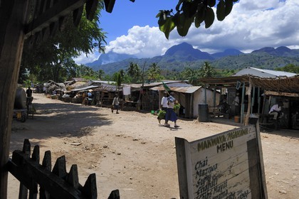 Tanzania, Morogoro district, Uluguru mountains, main street in the village of Matombo