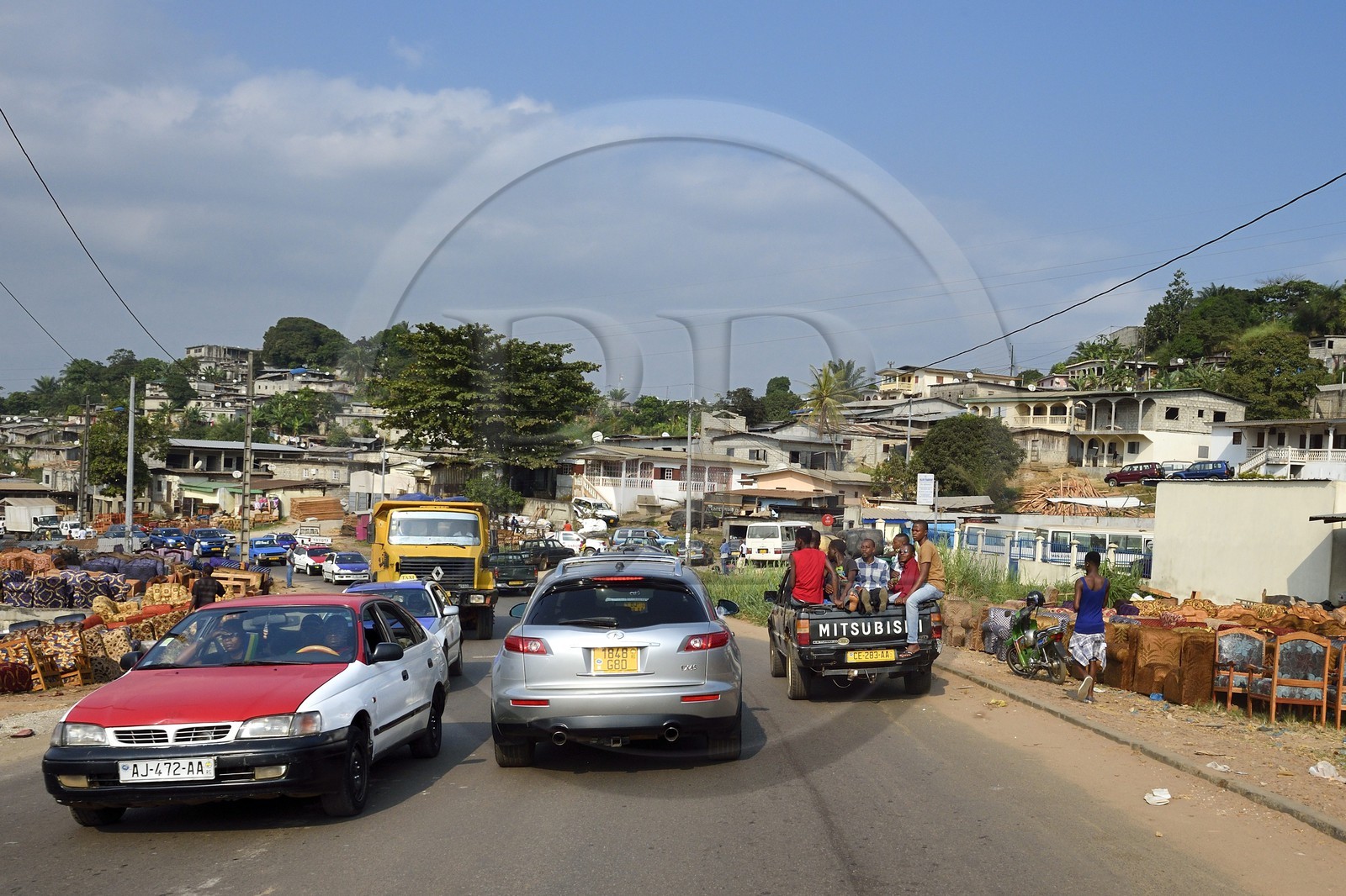 Gabon, Libreville, sale of furniture along the Route National 1 (state highway)