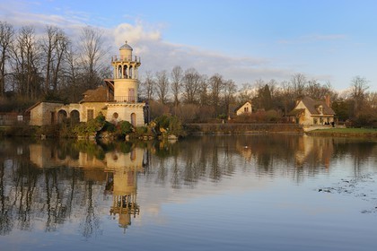 France, Yvelines, Chateau de Versailles, listed as World Heritage by UNESCO, Marlborough Tower of the Queen's Hamlet in Marie Antoinette's Estate