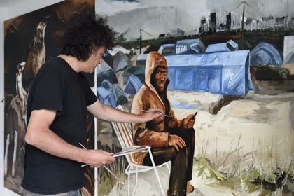 France, Val-de-Marne, Yvry-sur-Seine, Workshop of Fred Kleinberg, work for the exhibition Odyssée (Odyssey)