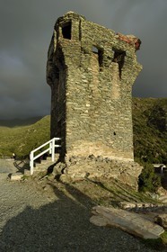 France, Haute-Corse (2B), Cap Corse, Nonza, la Tour paoline (Torra paolina)