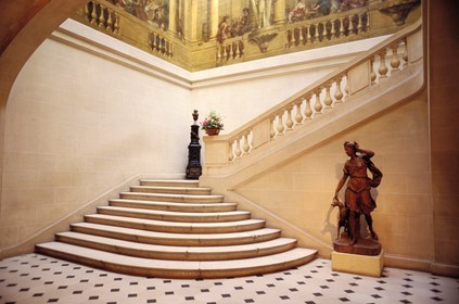 France, Paris, main staircase of the Carnavalet Museum