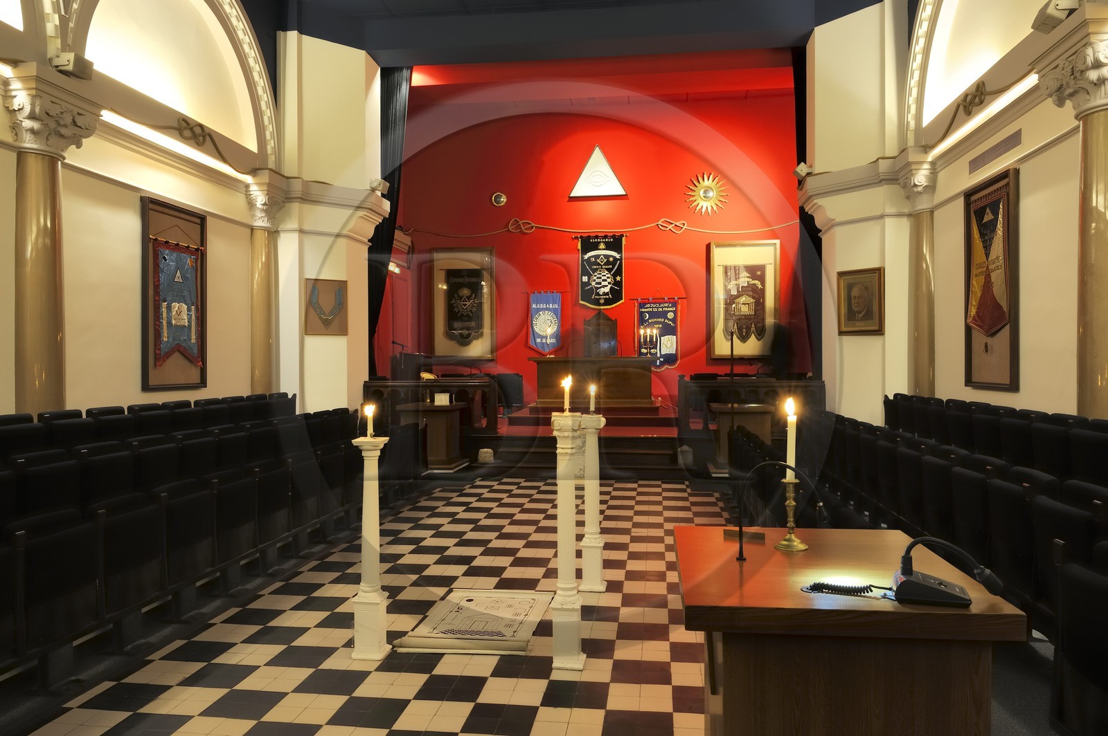 France, Paris (75), Grande Loge de France (GLDF), temple maçonnique