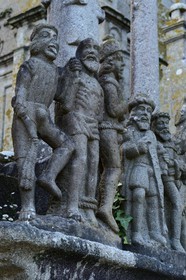 France, Finistere, Saint Thegonnec, the calvary and the the church in the Parish close (enclos paroissial)