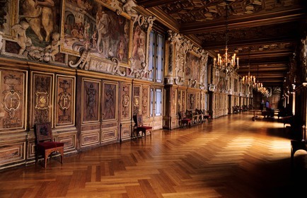 France, Seine-et-Marne (77), château de Fontainebleau, la galerie François Ier