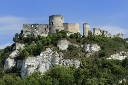 France, Eure, Les Andelys, Chateau Gaillard, 12th century fortress built by Richard the Lionheart