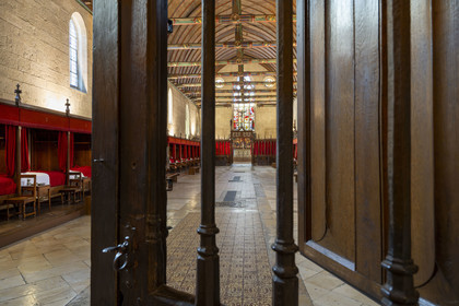 France, Cote d'Or, Beaune, area listed as World Heritage by UNESCO, Hospices de Beaune, Hotel Dieu, the Great Hall of the Poor