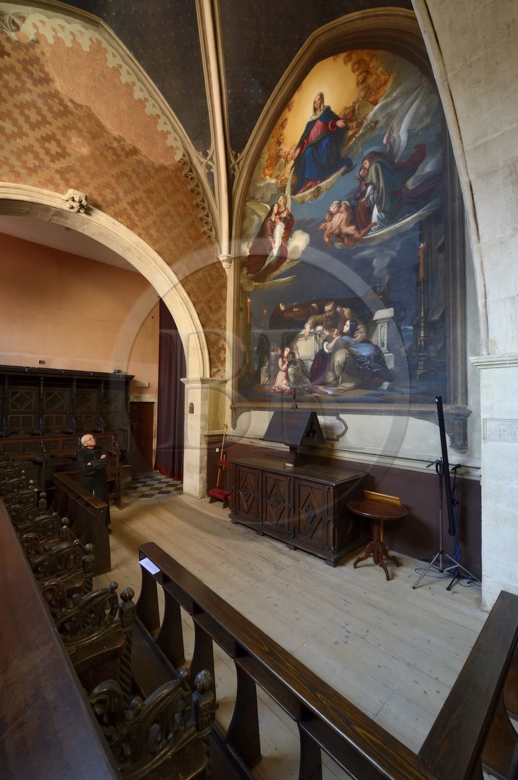 Croatia, Dalmatia, Dalmatian Coast, Zadar, church and Convent of St. Francis, room from 1393 in the church for the psalms choir where the Codex was