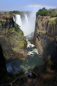 Zimbabwe, Matabeleland North Province,  Zambesi River, the Victoria Falls, listed as World Heritage by UNESCO