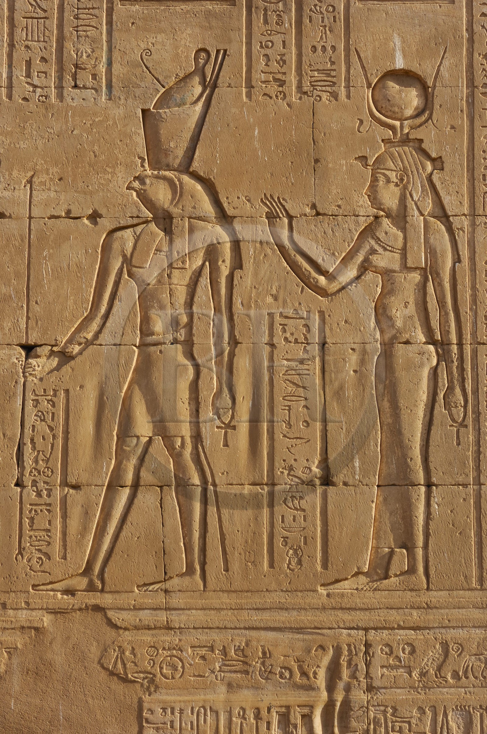 Egypte, Haute Egypte, vallée du Nil, Edfou, temple dédié au dieu Horus