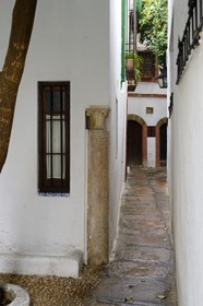 Spain, Andalusia, Cordoba, historical center listed as World Heritage by UNESCO, Juderia district, Calle del Pañuelo (of handkerchief) is a dead end alley extending the street Pedro Jimenez