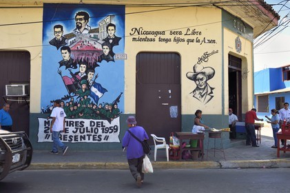 Nicaragua, Leon, murals of the Sandinista Revolution, Quote of General Augusto César Sandino