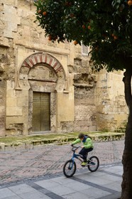 Spain, Andalusia, Cordoba, historical center listed as World Heritage by UNESCO, Mezquita, the Mosque cathedral, Cordoba Umayyad architecture, one of the gates of the enclosure