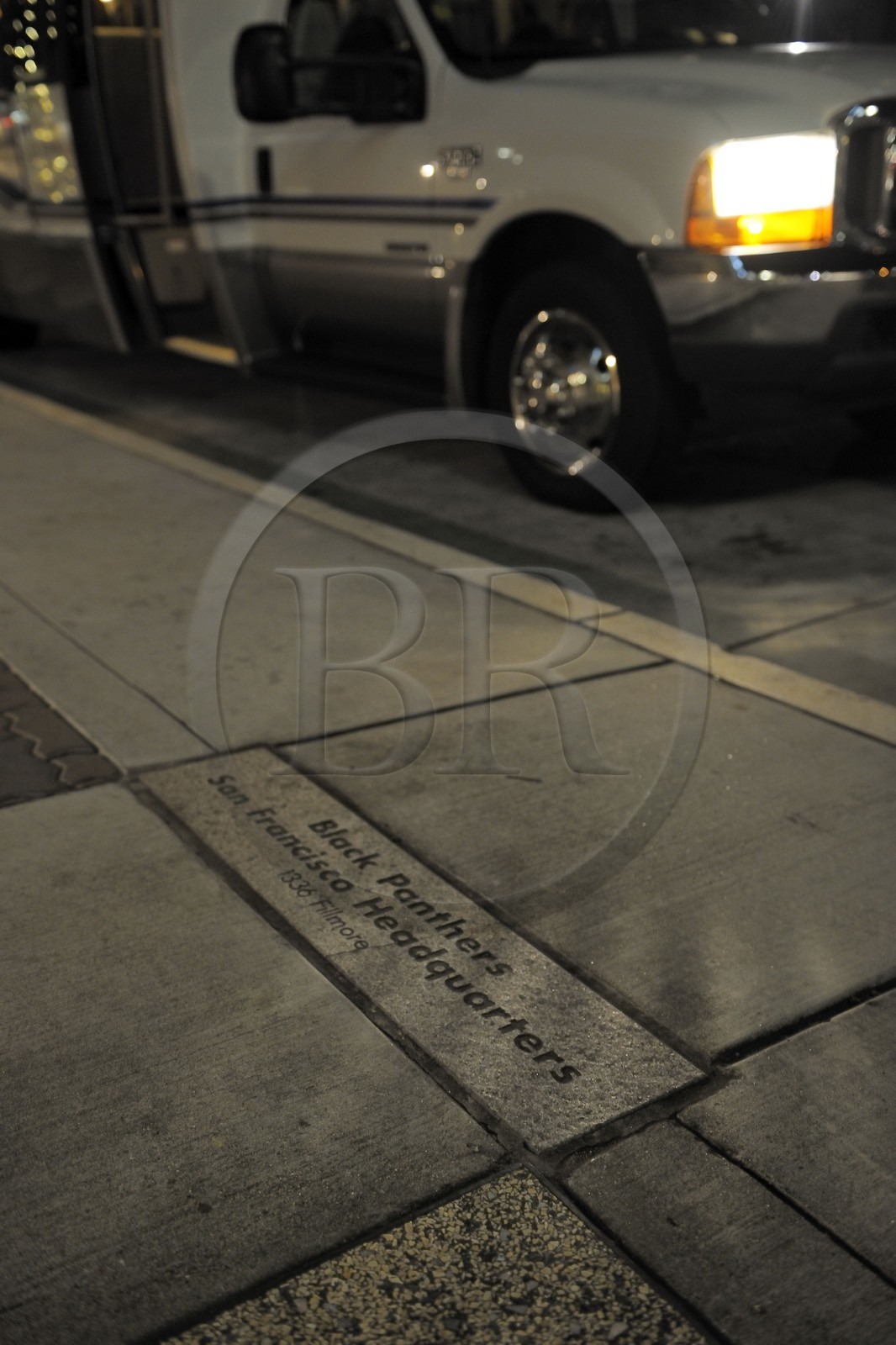 Etats-Unis, Californie, San Francisco, plaque commémorative des Black Panthers