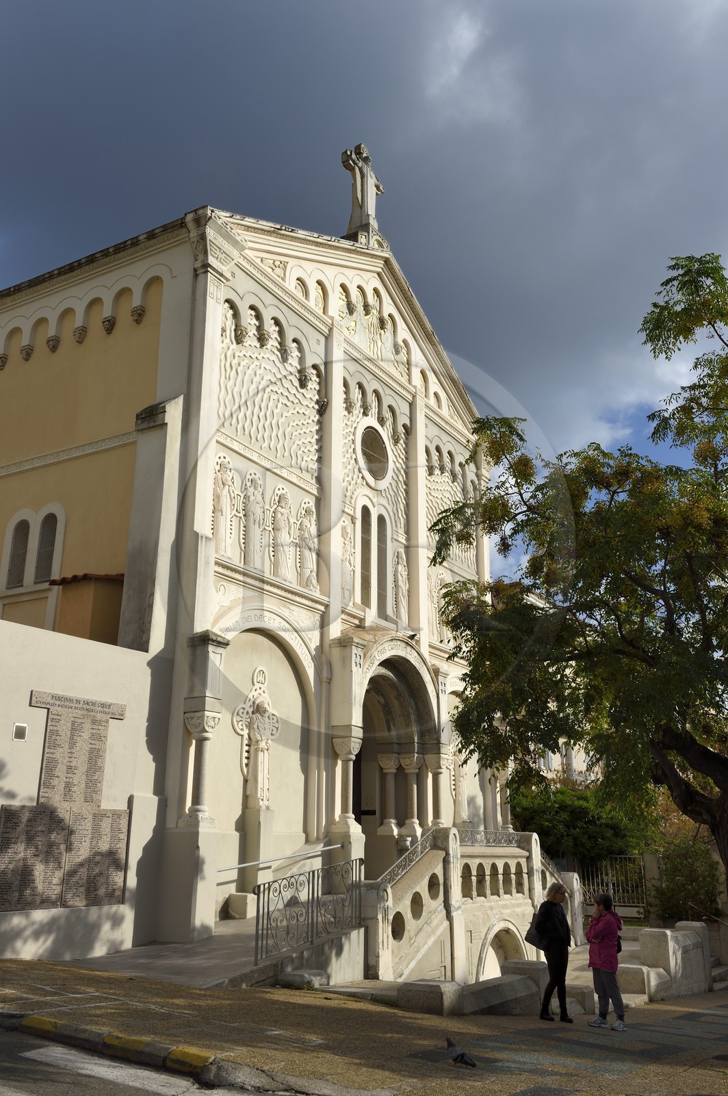 France, Corse-du-Sud (2A), Ajaccio, quartier dit des étrangers, paroisse du Sacré-Coeur dans le boulevard Sylvestre Marcaggi