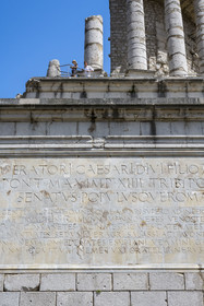France, Alpes-Maritimes, La Turbie, Trophée d'Auguste or Trophée des Alpes, Roman monument built in the year 6 BC.