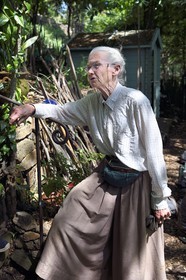 France, Var, Gulf of Saint Tropez, Gassin, labelled Les Plus Beaux Villages de France (The Most Beautiful Villages of France), the botanical garden L'Hardy-Denonain, Marie-Thérèse L'Hardy