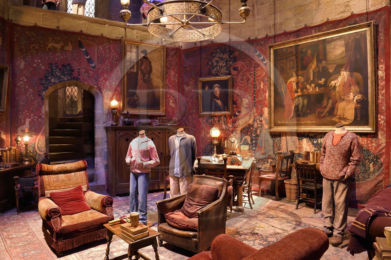 Royaume-Uni, Hertfordshire, Leavesden, Leavesden Film Studios, Harry Potter Studio Tour London, les coulisses du tournage des 8 films de Harry Potter, salle commune de Gryffondor