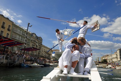 France, Hérault (34), Sète, canal Royal, fête de la Saint Louis, joutes sètoises