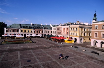 Poland, Lublin district, Renaissance city of Zamosc (Unesco World Heritage Site), the market square