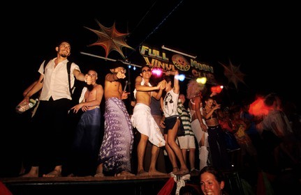 Thaïlande, Archipel îles Samui, Full Moon Party sur l' île de Koh Pha-Ngan, la fête au cúur de la nuit