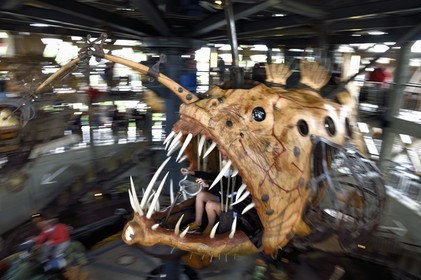 France, Loire-Atlantique, Nantes, les Machines de l'Ile, marine wold carousel