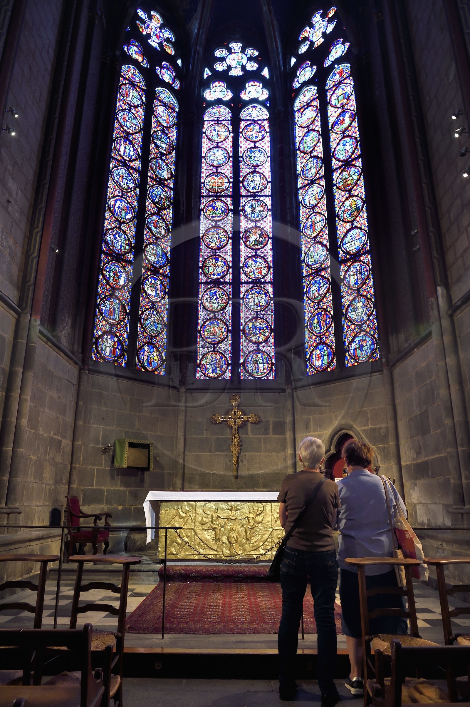 France, Puy-de-Dôme (63), Clermont-Ferrand, cathédrale Notre-Dame de l'Assomption du XIIIe siècle, chapelle du Saint-Sacrement (chapelle axiale)