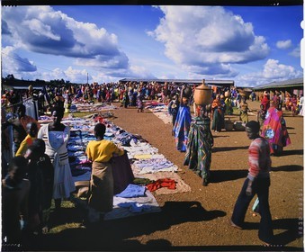 Burundi, Bujumbura Province, market day in Ijenda (4x5 reversal film reproduction)