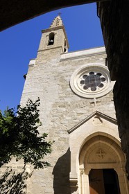 France, Gard, region of the Pays d'Uzege, Saint-Quentin-la-Poterie, romanesque church built in the 12th century