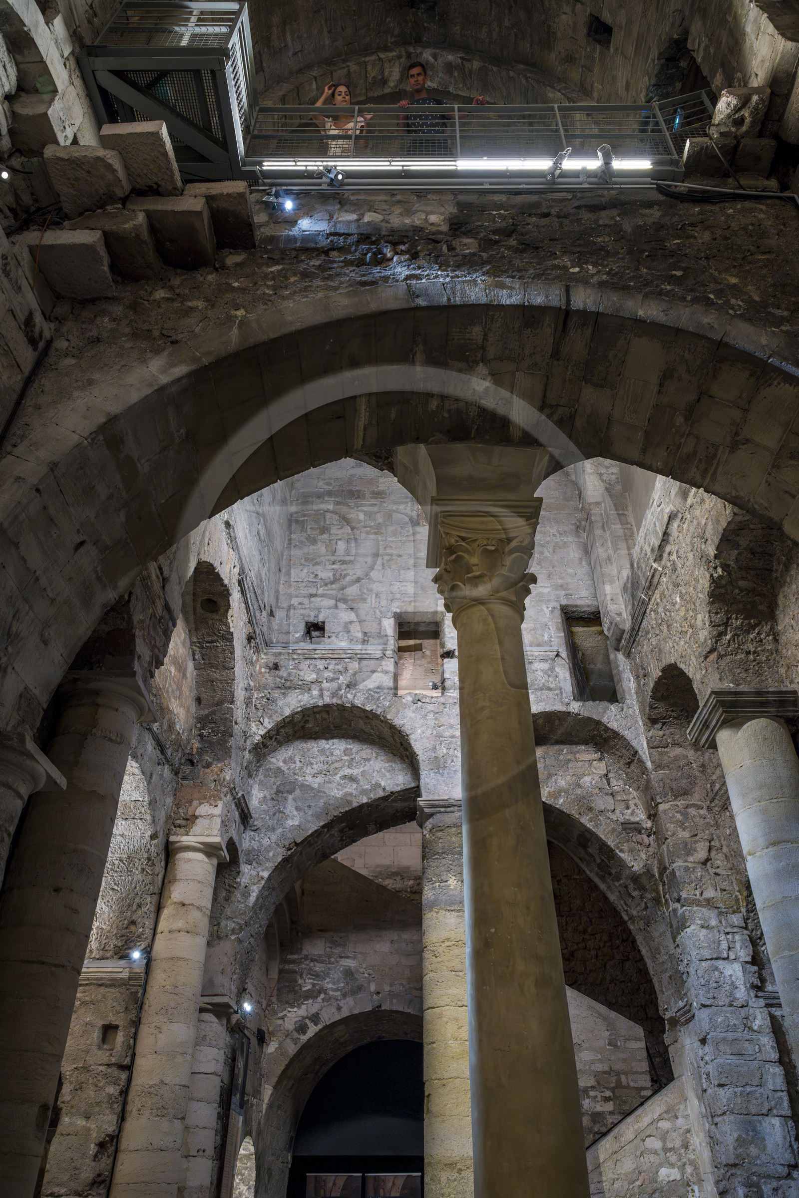 France, Bouches-du-Rhône (13), Marseille, Le Vieux Port, Abbaye Saint Victor, les anciens accès à la crypte