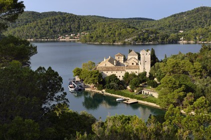 Croatia, Dalmatia, Dalmatian coast, Island of Mljet, National Park of Mljet, former Benedictine monastery on the islet of Sainte Mary (Sveta Marija)