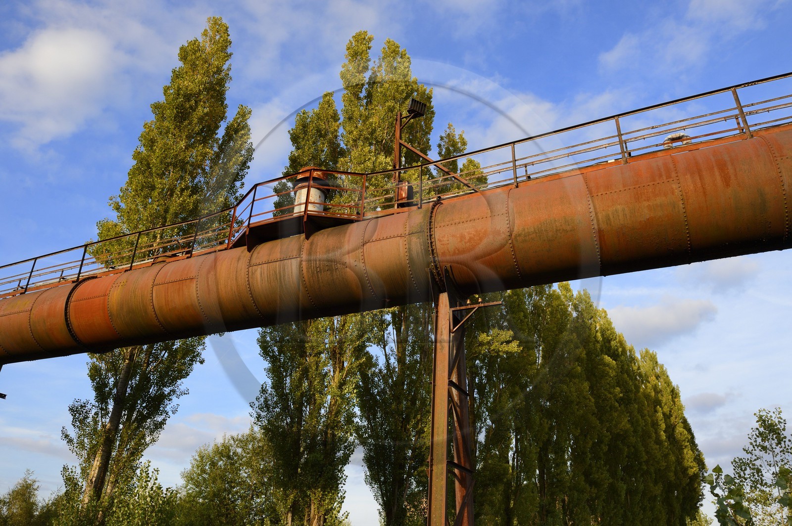 France, Moselle (57), Vallée de la Fensch, usine sidérurgique d'Uckange, Parc du Haut-fourneau U4