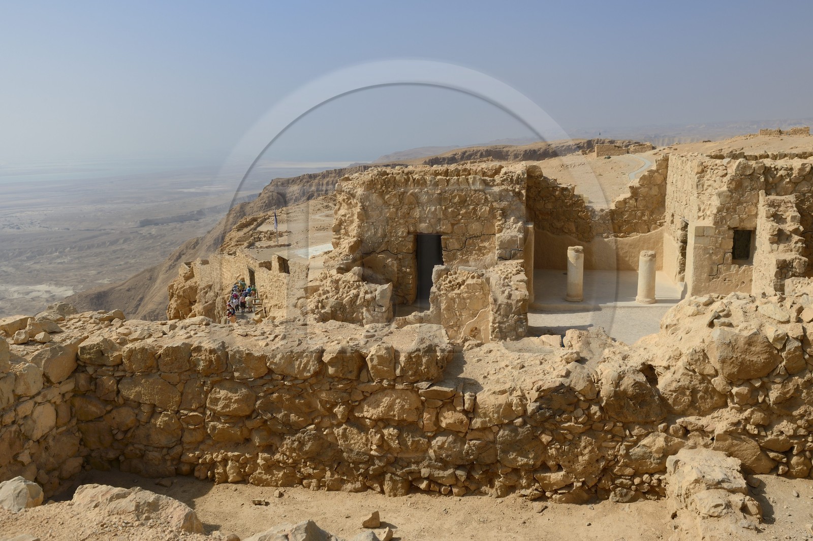 Israel, désert du Neguev, forteresse de Massada, classée Patrimoine Mondial de l'UNESCO