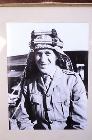 Jordan, Azraq Fortress, portrait of Lawrence of Arabia