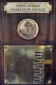 France, Var, Toulon, the naval base (Arsenal), the Charles de Gaulle nuclear-powered aircraft carrier on mid-life renovation, presence or absence aboard panel of the principal officers