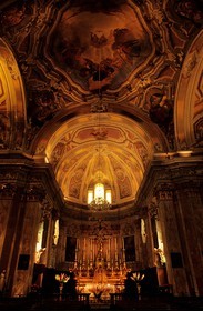 France, Alpes Maritimes, Valley of the Roya (hinterland of Nice), Breil sur Roya, Sancta Maria in Albis church